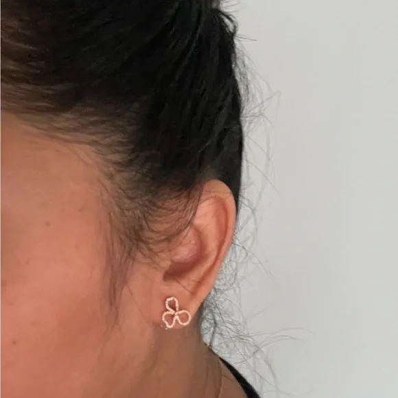 Tiffany & Co 18K rose gold and diamond paper flower earrings - Picture 15 of 15